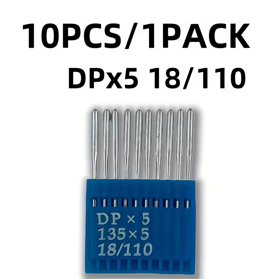 TEMU Set Of Industrial Sewing Machine Needles: Dp*5 18/100 Twin Needles And Dpx5 18/100 For Bartacking, Buttonhole, And Eyelet Machines - In Packs Of