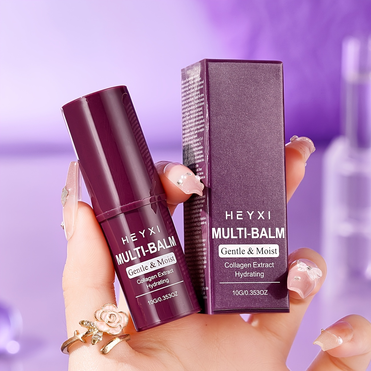 Image of Collagen-infused Eye Cream Stick With A Lightweight, Bouncy Texture. Gently Nourishes And Locks In Moisture For , Providing Day And With A Feather-, Suitable For Types