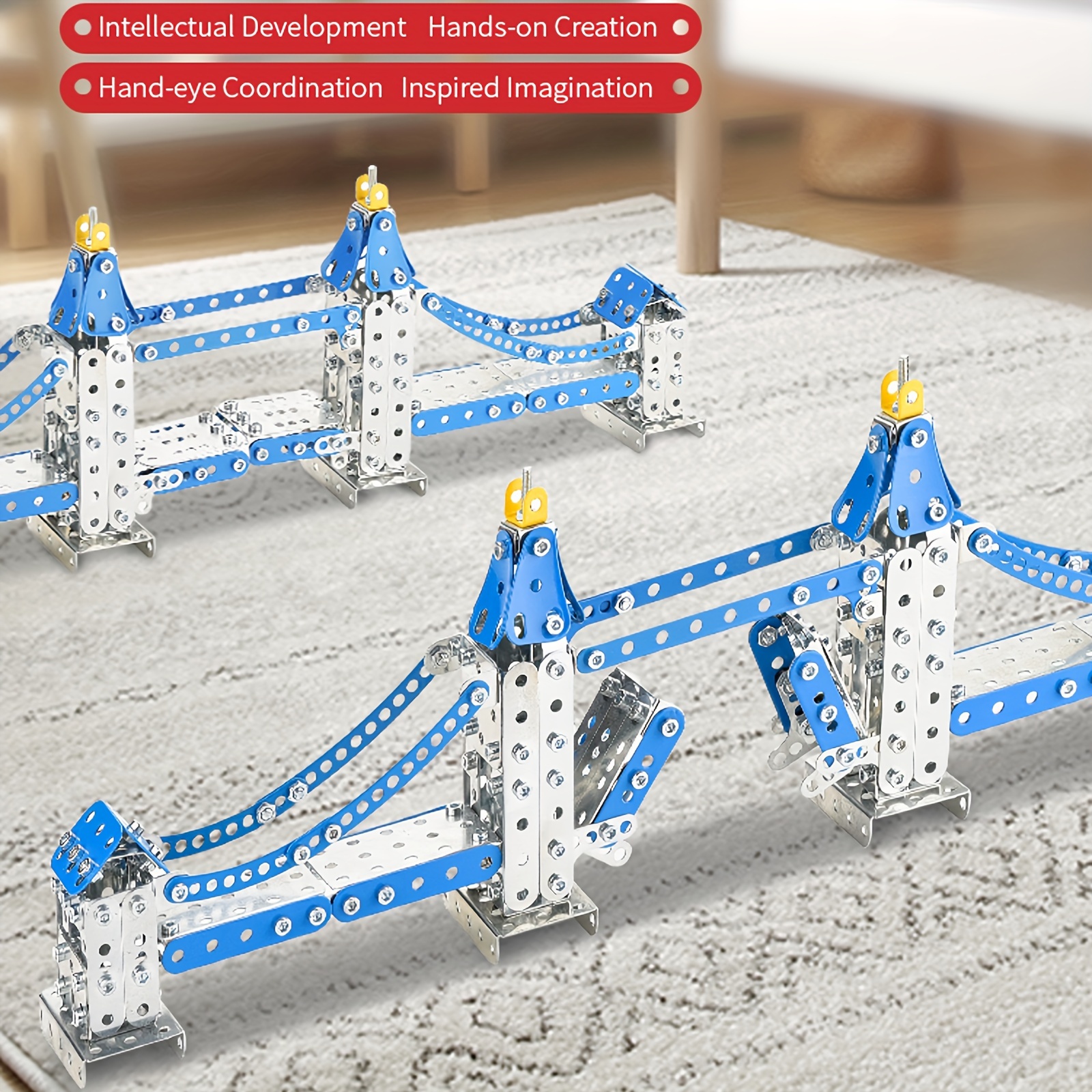London Tower Bridge 3D Metal Building Block Assembly Set, Desktop Ornament