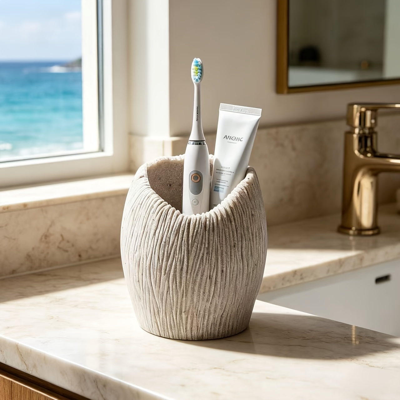 Resin Toothbrush Rack Bathroom Electric Toothbrush Storage Rack Bathroom Toothpaste Storage Rack