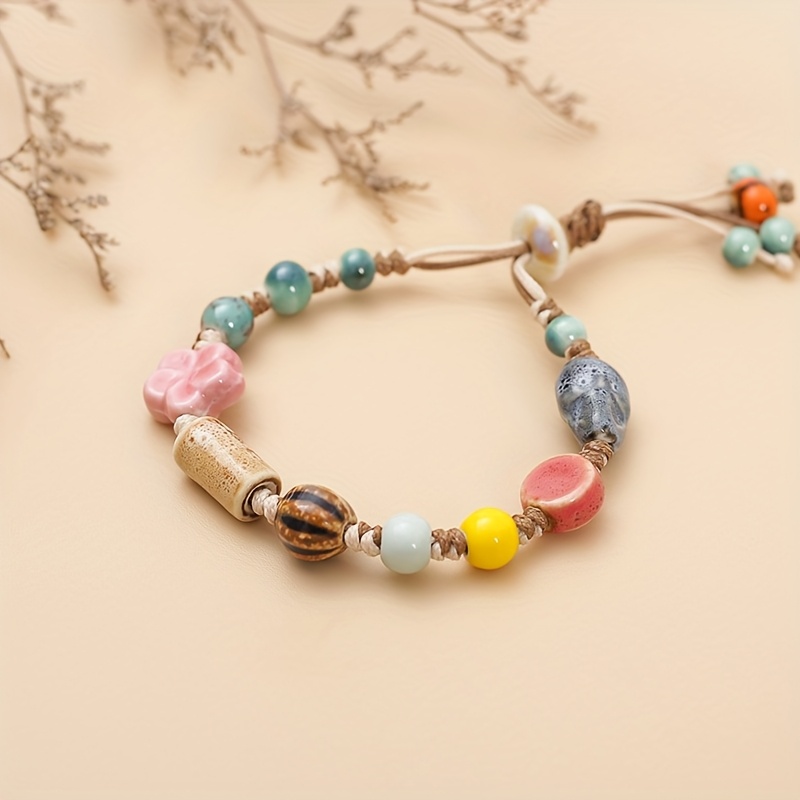 Women's Ceramic Braided Bracelet Adjustable Unique Creative Gift