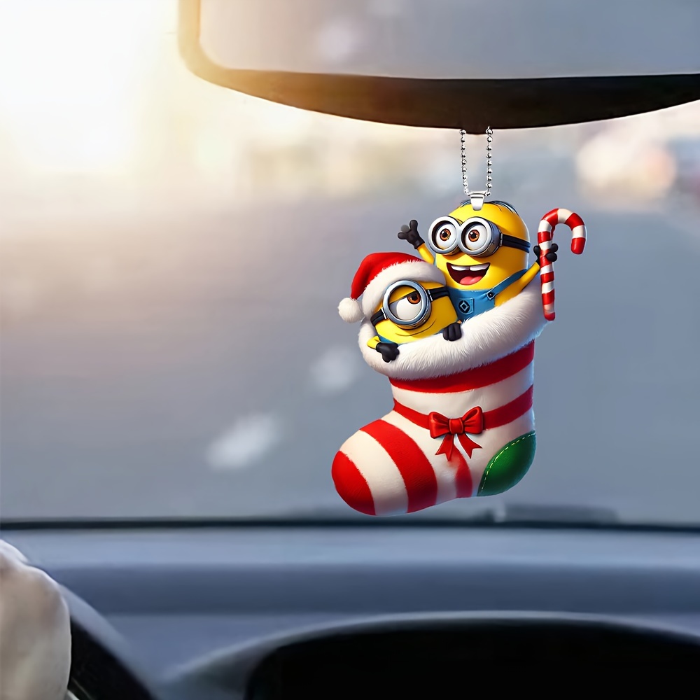 

Minions Christmas - For Minion , Car & Keychain Decor, No Batteries Required, Decoration