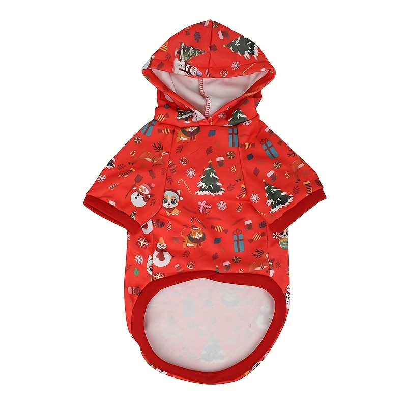 TEMU Nueva Sudadera con Capucha de Navidad con Estampado de , Ropa de Otoño Invierno, Unisex para Perros Pequeños y Gatos, Regalo de Navidad/ para
