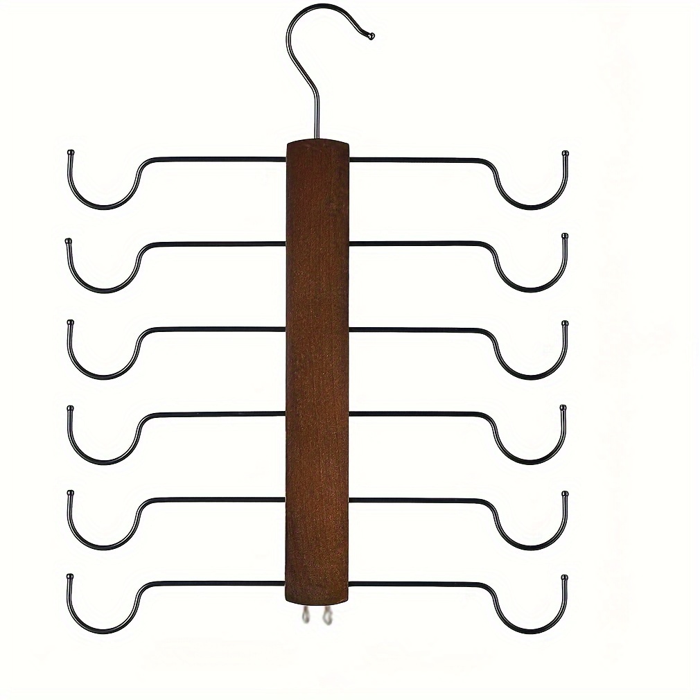 Space- 6-tier Wooden & Metal Hanger - Organizer For Tank Tops, Bras, And