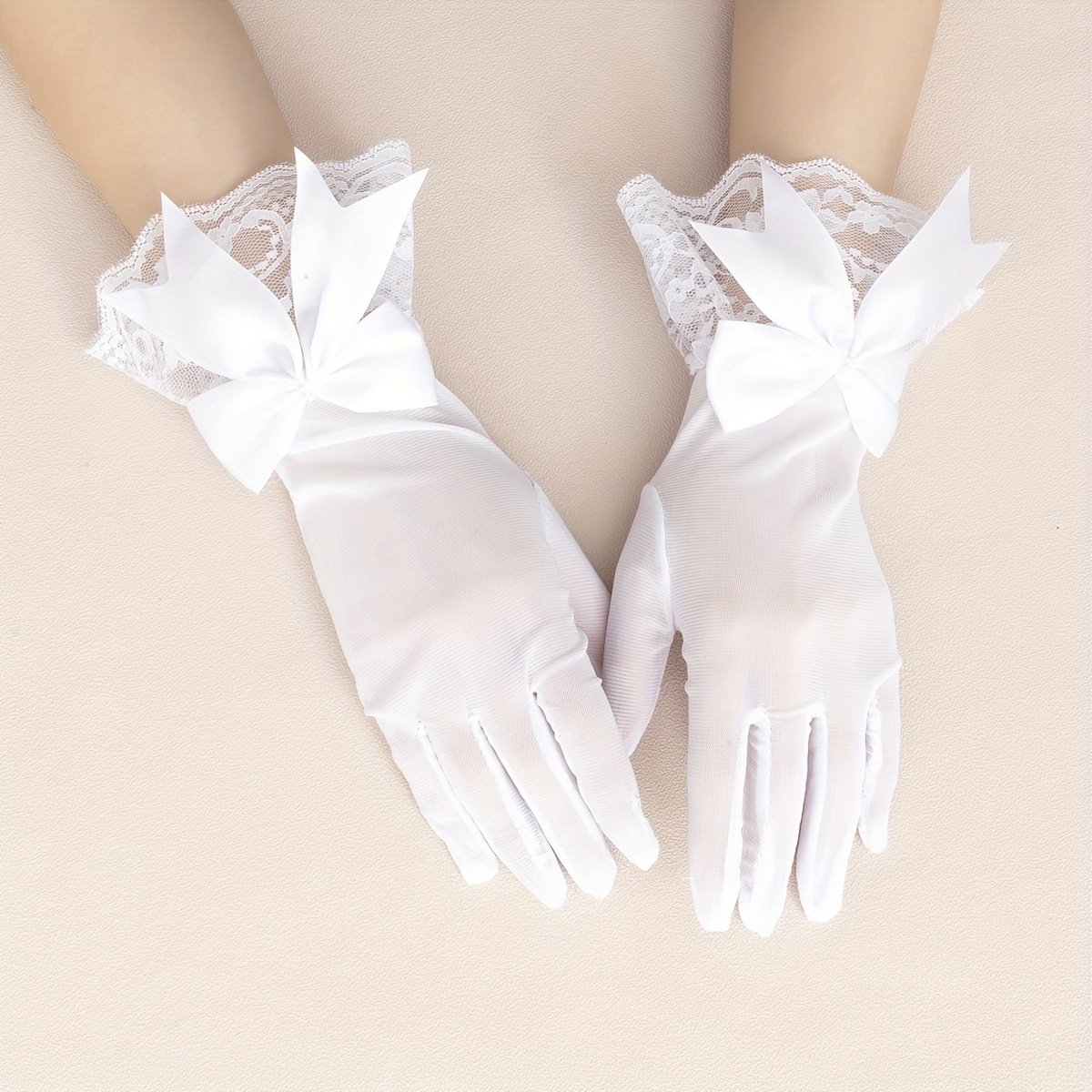 TEMU 1 Par de Guantes Decorativos Elegantes y Minimalistas de para Mujer