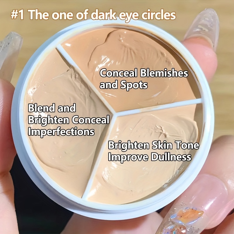 3 shade creamy concealer palette full coverage for dark circles blemishes evens skin tone suitable for   types details 3