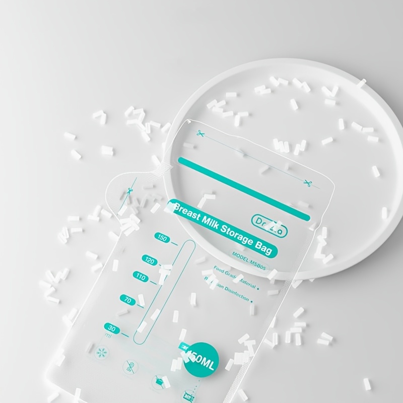 10pcs/30pcs/100pcs Breastmilk Storage Bags 150ml - Self-Standing Space-Saving Design with Pour Spout for Easy Feeding