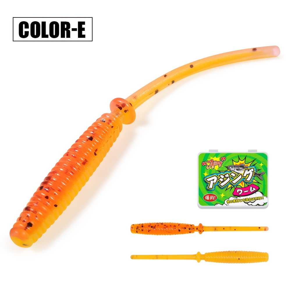 TEMU Spinpoler 10pcs Pintail Micro Bait 4.3cm Soft Plastic Floating Baitfish Ajing Worm Drop Shot Rock Fishing Lure Rockfish Trout Tackle