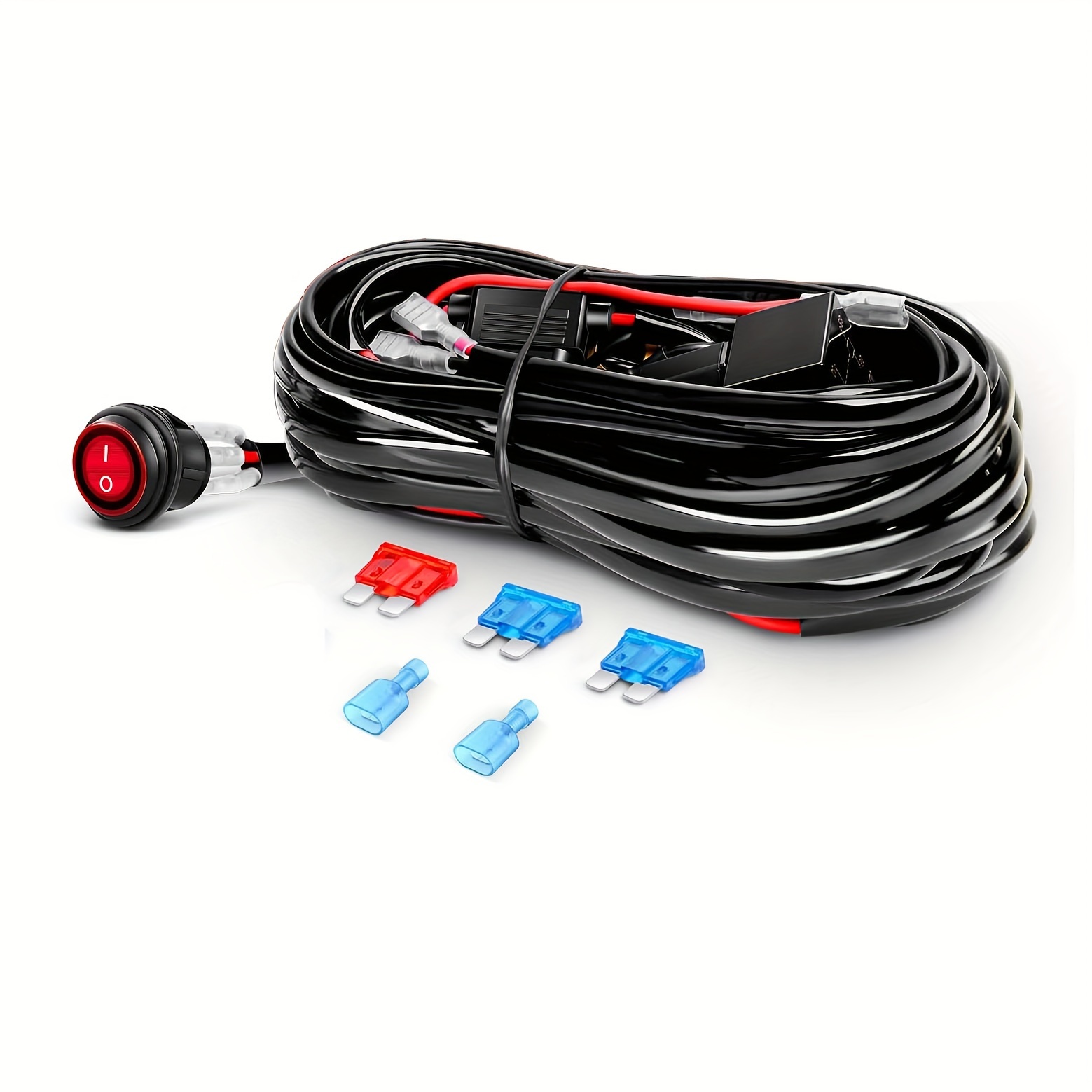 Upgrade Your Motorcycle with a Universal 12V LED Light Bar Wiring Harness  Kit!