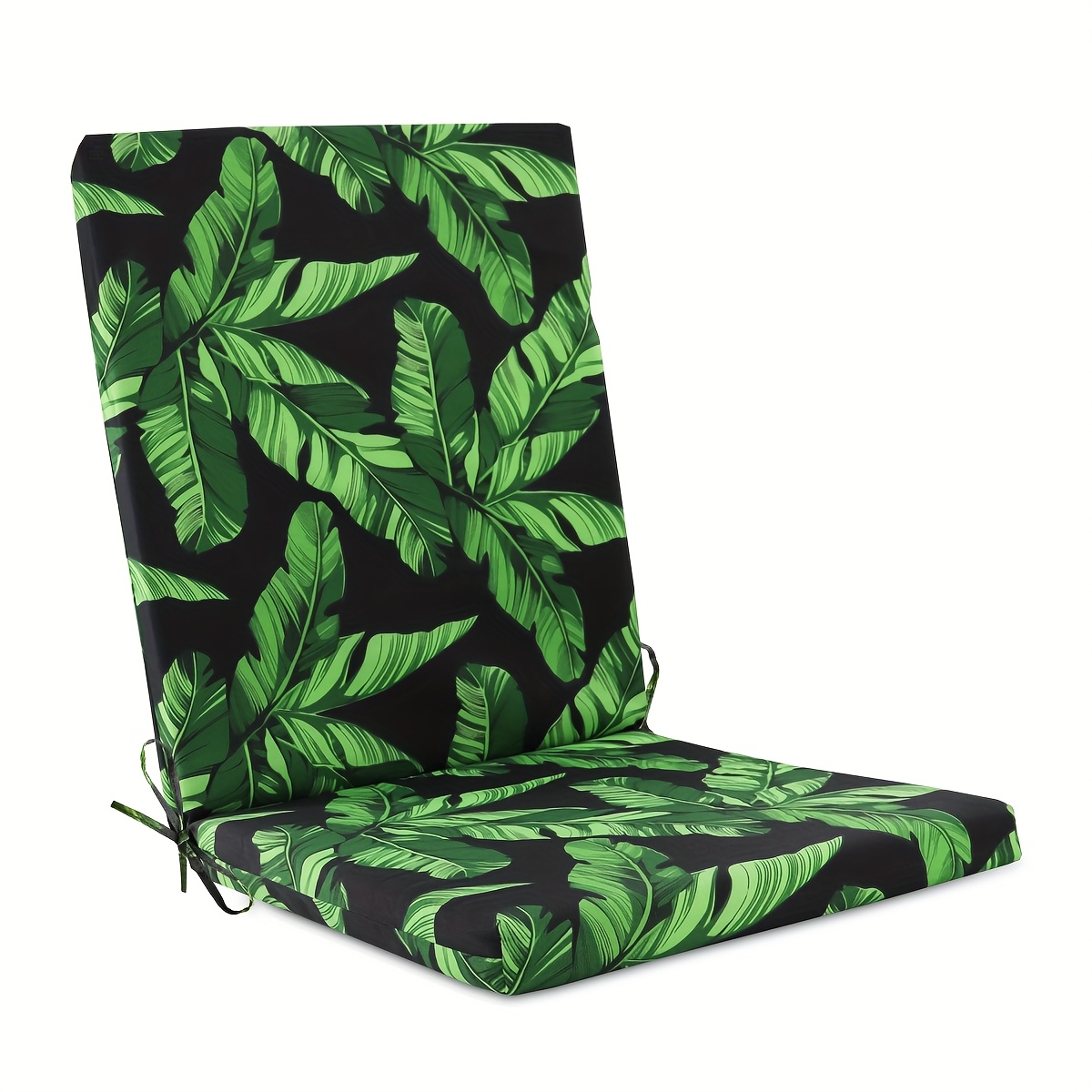E-shop 1 Stück Outdoor/Indoor Tropischer Regenwald-Stil Bananenblatt bedruckte Sitzauflage mit Schaumstofffüllung, inklusive Bändern Gummiband für