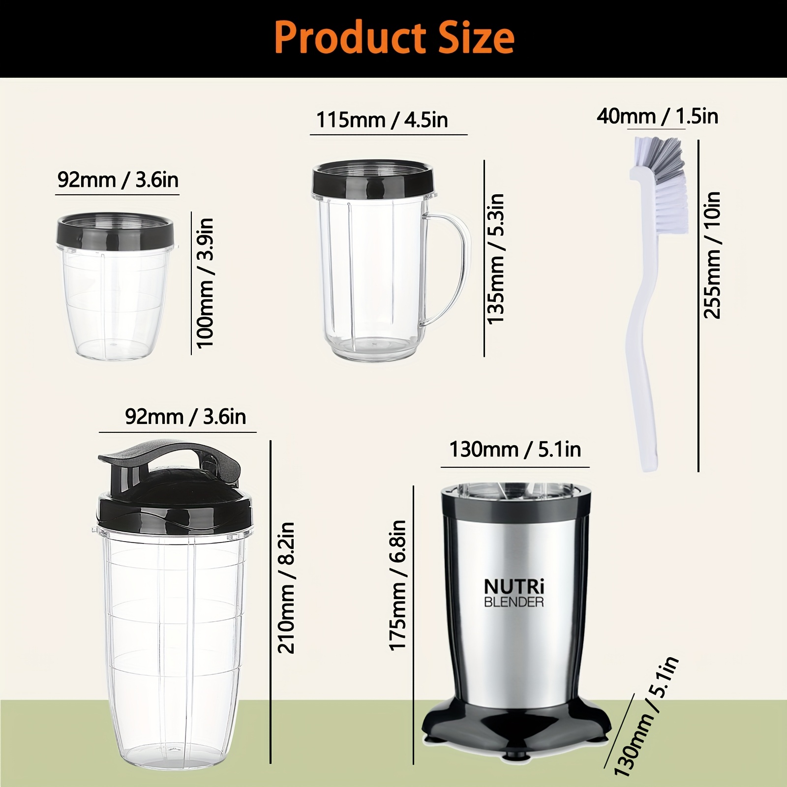 Smoothie Blender, Milkshake and Smoothie Mixer, 15-Piece Kitchen... product image 9