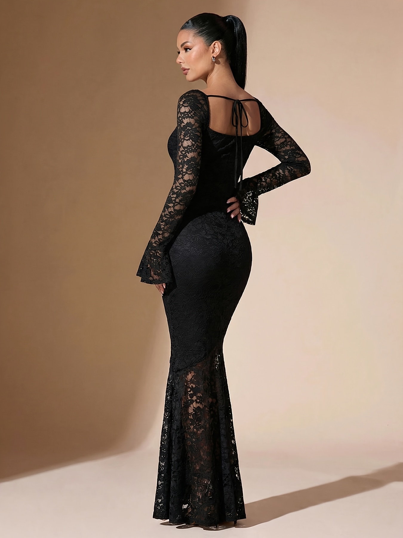 slit lace dress High Slit Sleeveless V Neck White Lace Dress for Wedding main image 0