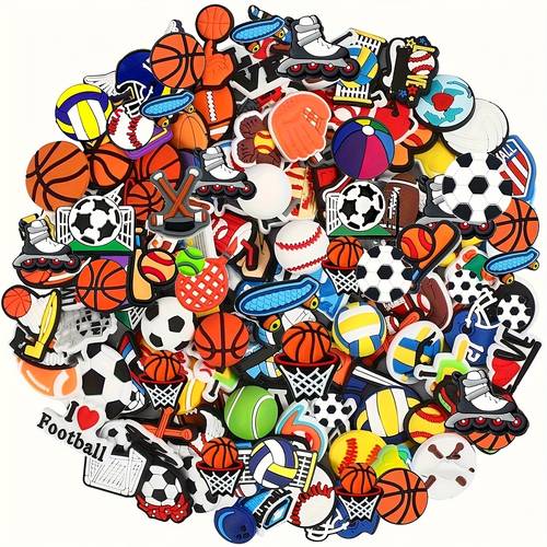 15 22 33 82 102pcs of sport themed classic yet unique endless creative inspiration suitable for diy decoration for shoes bags bracelets party favors or holiday ornaments to showcase your
