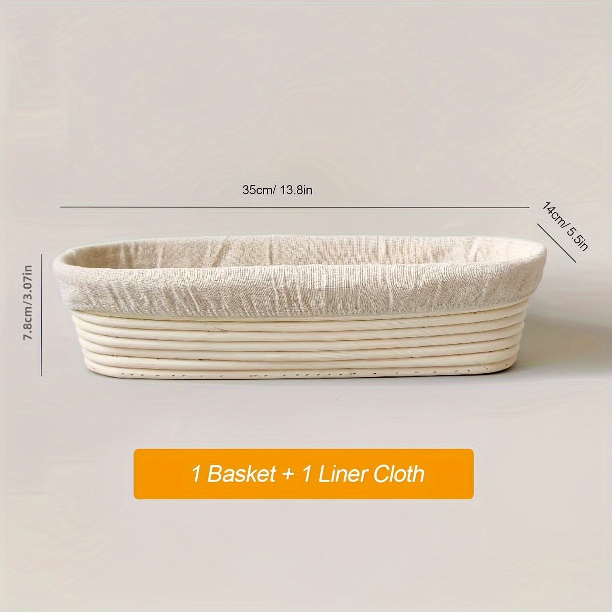 Panier De Fermentation Allongé 30cm Zenker Rotin Naturel - Pain Maison Aéré Et Croustillant