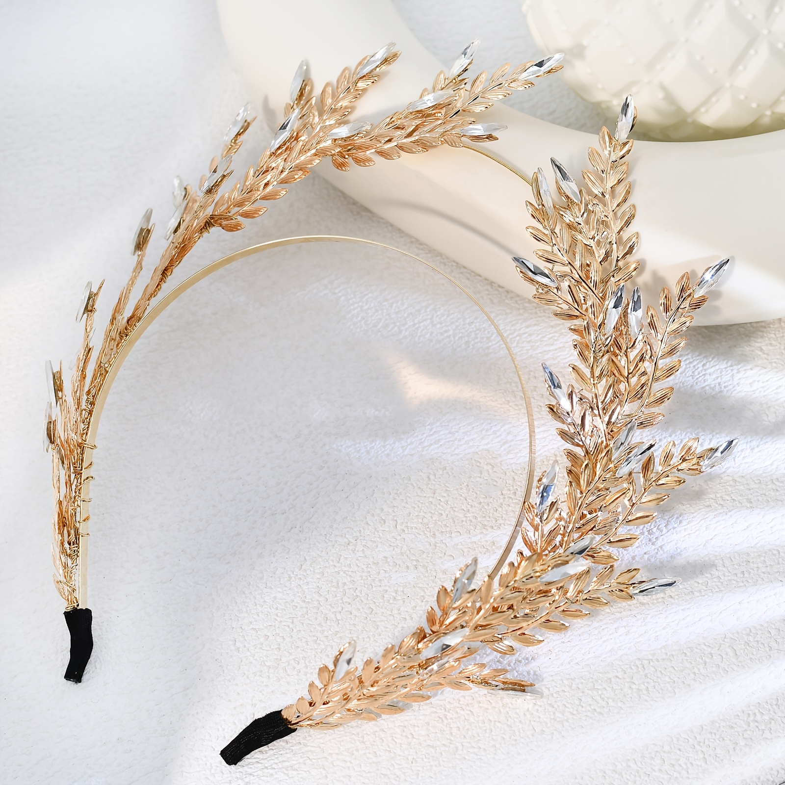TEMU Coiffe de mariée de style vintage, serre-tête de couronne, convient aux robes de mariée, robes de soirée, banquets et fêtes HP978-G