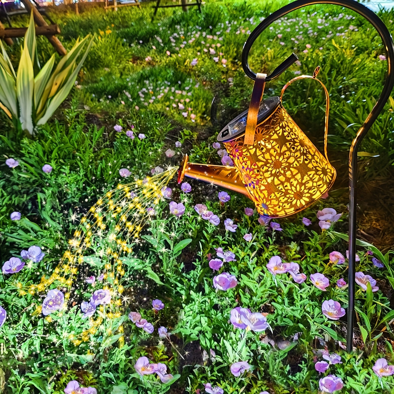 TEMU Solar Watering Can Solar Halloween Decor Lights Outdoor-ip44 Perfect Gardening Gift For Ladies And Mothers Suitable For Courtyard/ Terrace/