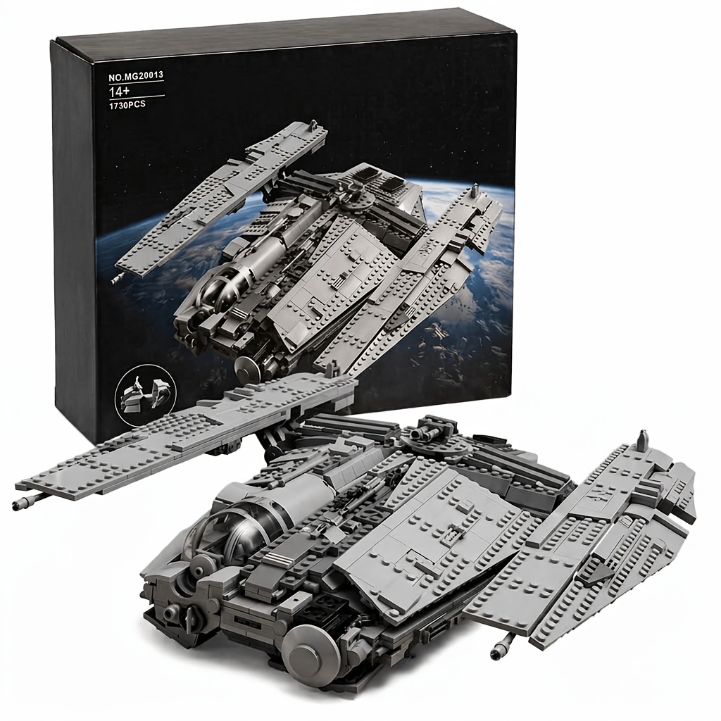 Image of (with Original Box) 1730pcs Bricks Assembly Spaceship Block Model For Party, Birthdays, Halloween, Christmas Gift, Mg20013 Buildings Block Brick Building Toys For Home Decoration.