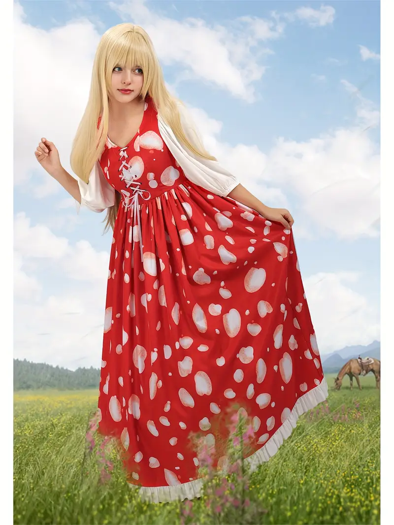 red mushroom dress Amazon.com: HidmFaw Renaissance Mushroom Dress Womens Mushroom Halloween Costume Fairy Tale Gown Toad Cosplay Ren Faire Skirt : Clothing, Shoes & Jewelry