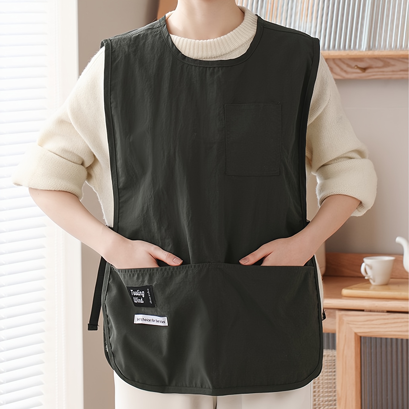 1pc adjustable shoulder strap work apron breathable vest - Temu