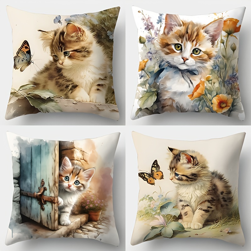 

4pcs Set, , , , , Pillowcases For , Bedroom, , And - -sided Printed