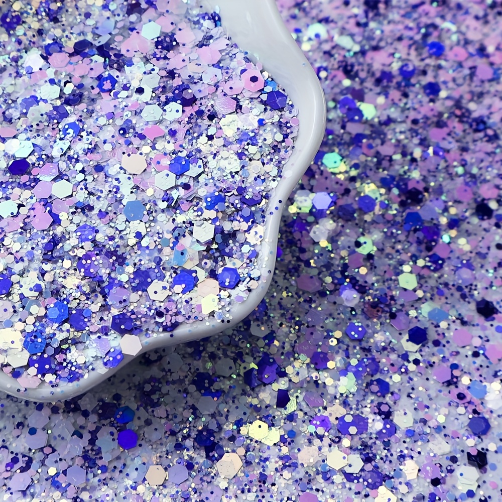 

1oz Chunky Glitter Sequins, Plastic Material, No Power Required, For Diy Crafts And Decorations, Diy Craft Supplies| Effects| Glitter, Glitter For Crafts