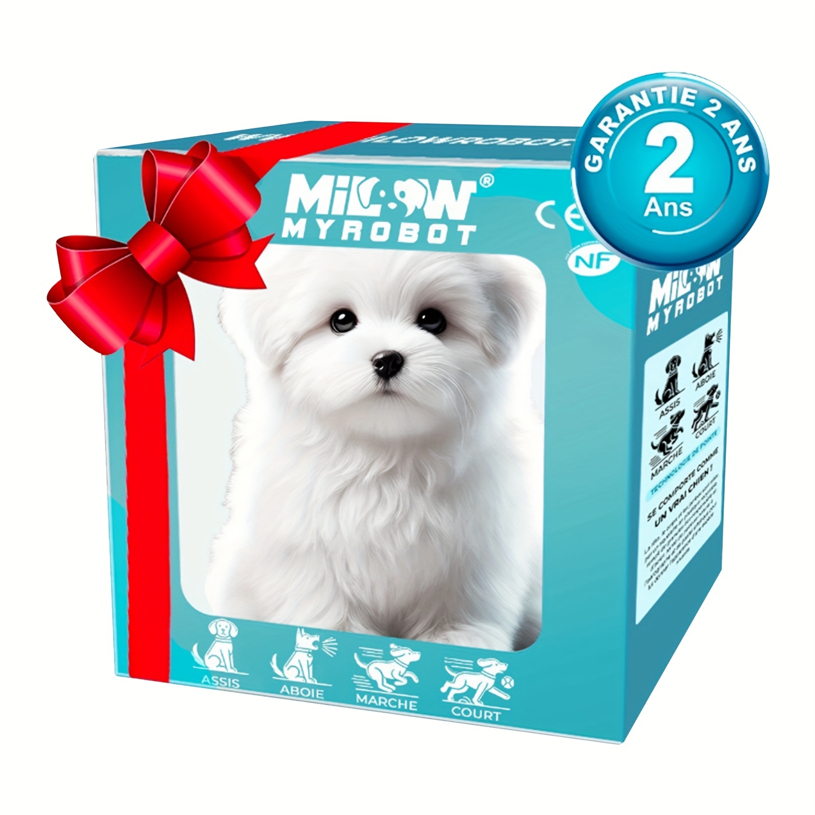 2025 Realistic Robotic Puppy - Interactive Walking, Barking, Expressive Eyes & Fluffy Fur - No Batteries Needed, Button-Controlled Robot Dog Companion for Home, Office, or Gift - Ideal for Adults & Teens, Cute Animal Replica, Soft Texture Fur