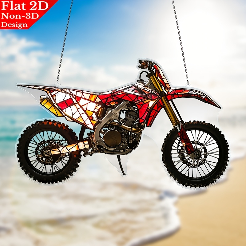 

1pc, 2d Flat Acrylic, Off-road Motorcycle Suncatchers, Garden Suncatchers (11.8" X 7.2"), Bringing Adventure And Energy To Living Rooms, Offices, Or Garages, A Accent For Enthusiasts