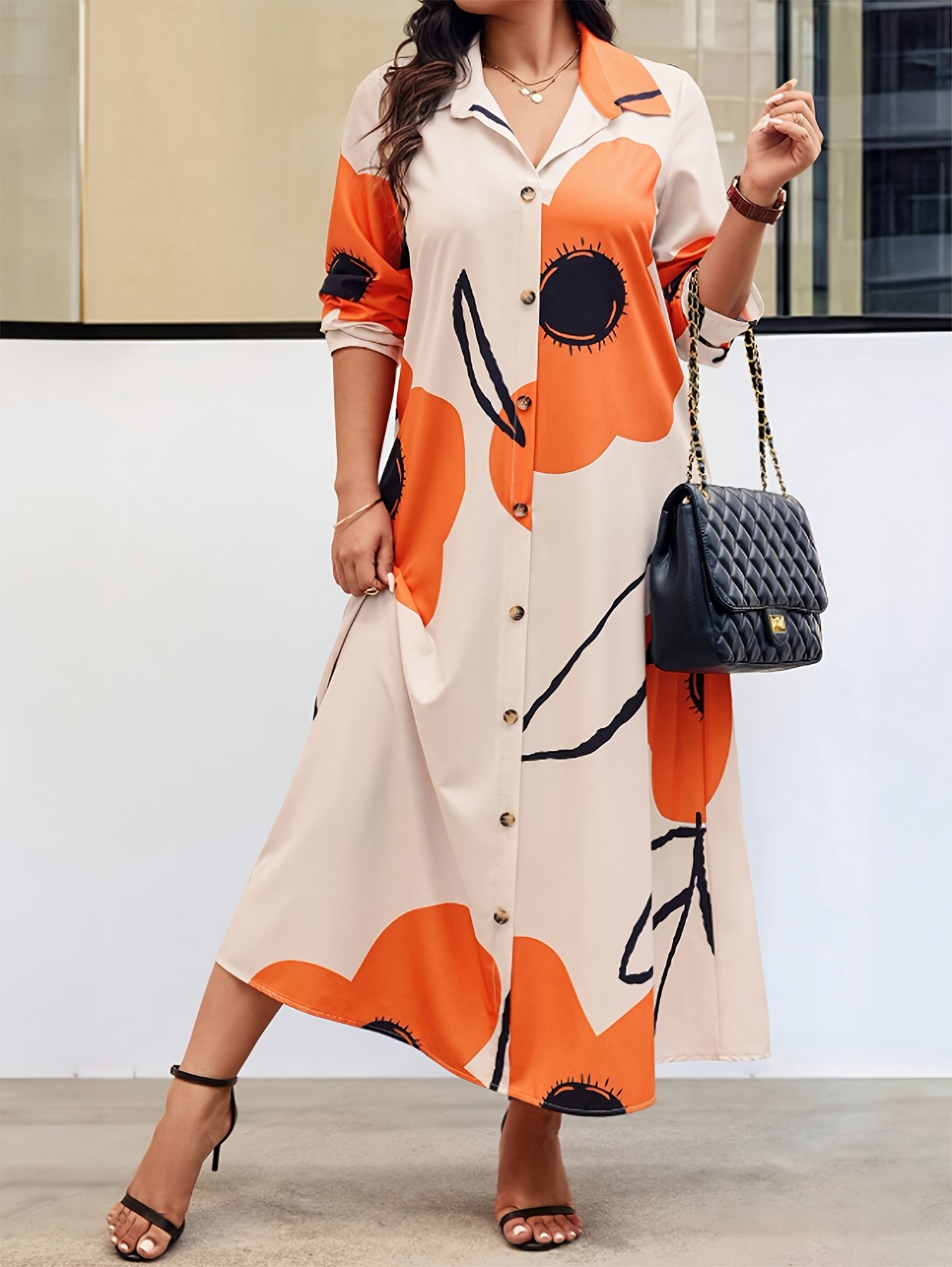 Zara Inspired Dresses Women's Striped Button Down Shirt Dress  Long Sleeve  Maxi Dress With Belt & Lapel Collar Long Sleeve Button Dress