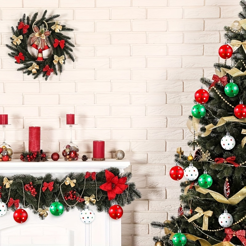 

6pc Shatterproof Christmas Ornaments - - Decorations, Plastic Hanging For , Halloween, Easter, New - Universal