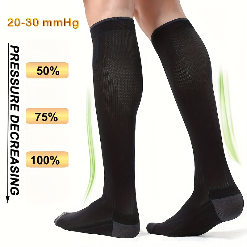 Men'S And Women'S Compression Socks 20-30Mmhg - Circulation Support Socks, Suitable for Nursing, Travel, And Sports - Soft And Breathable