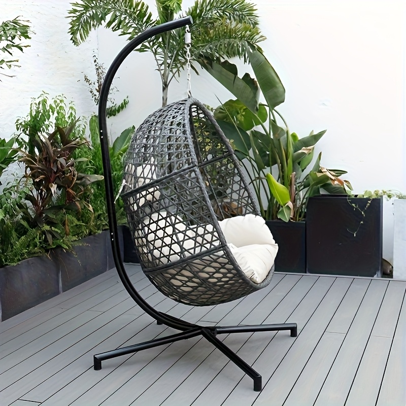 Triple-Section Hanging Basket, Extra-Large Outdoor Hanging Chair, Suitable for Patio, Backyard, 136.08 KG Capacity