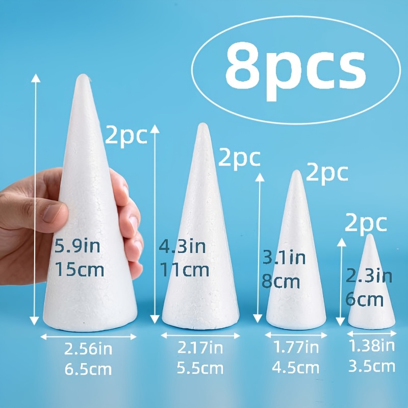 TEMU 8pcs Foam Cone Set, Christmas Tree, Christmas Decorations, Modular Castle And School Building Models, Materials For Christmas Window Displays,