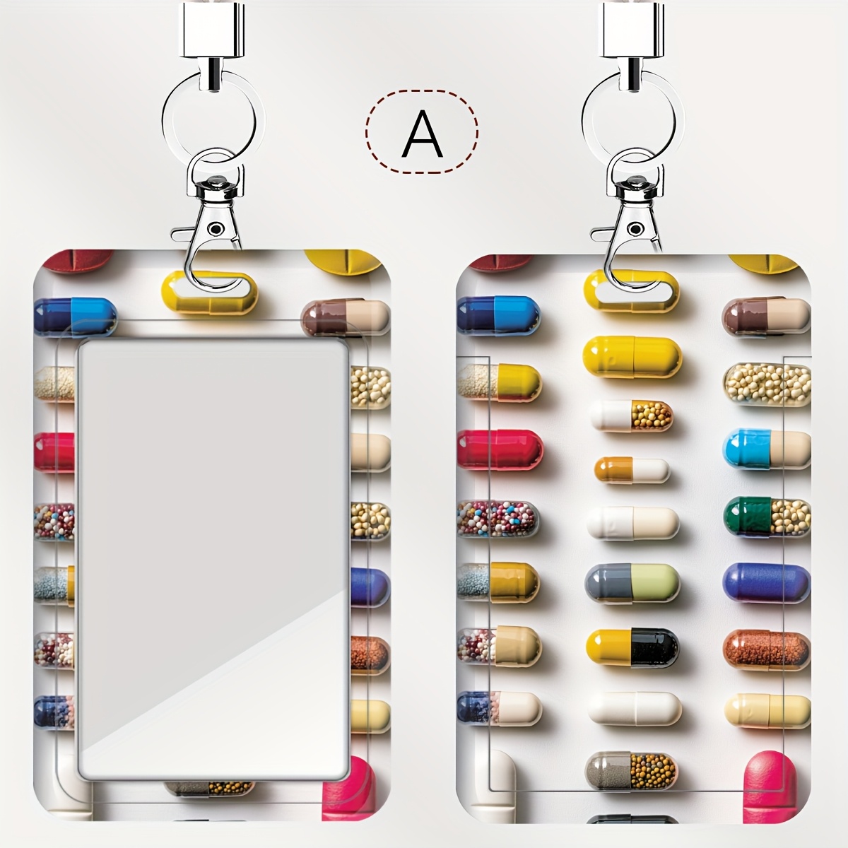 TEMU Porta biglietti 2D a forma di colorata, per medici, infermieri, biglietti da autobus e badge studenteschi, completo di cinturino da polso