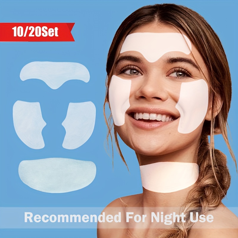 

Disposable Face & Neck Sheet Mask Set For Travel & Home Use - 10/20 Pack Dry Paper Masks, Water-soluble, -quality Facial For Forehead, Cheeks & Neck, Portable Non-woven Cosmetic Bag Storage