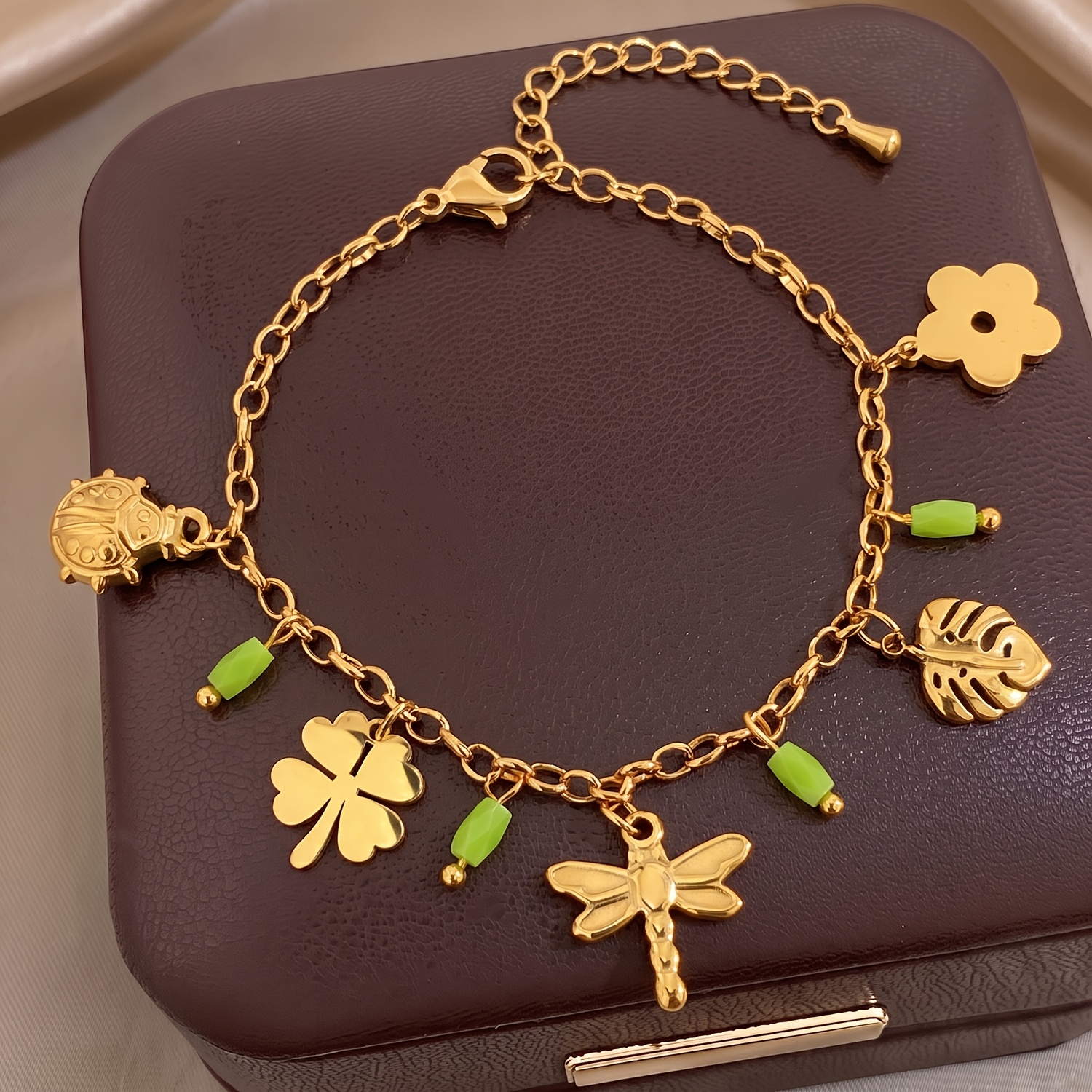 2pc Unisex 18K Gold-Plated Exquisite Bracelet Set