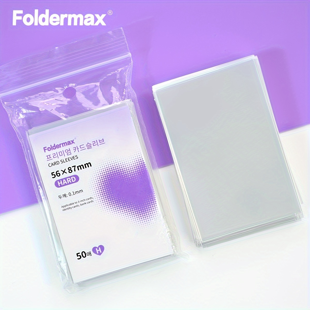 

50pcs Foldermax High Acid-free Cpp Protective Card Sleeves For 3-inch Mini Cards, Kpop Memorabilia, And Star Albums