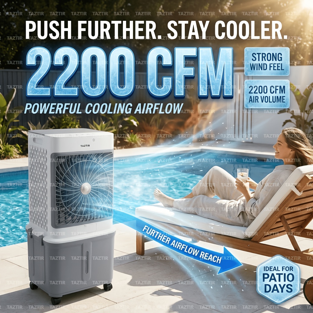 TAZTIR 2200 CFM Portable Evaporative Air Cooler, Air Conditioner... product image 5