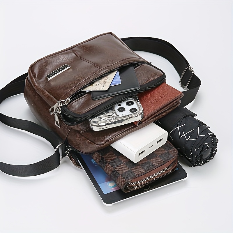 casual lightweight sling bag for men zipper satchel bag   classic satchel bag Product details 3