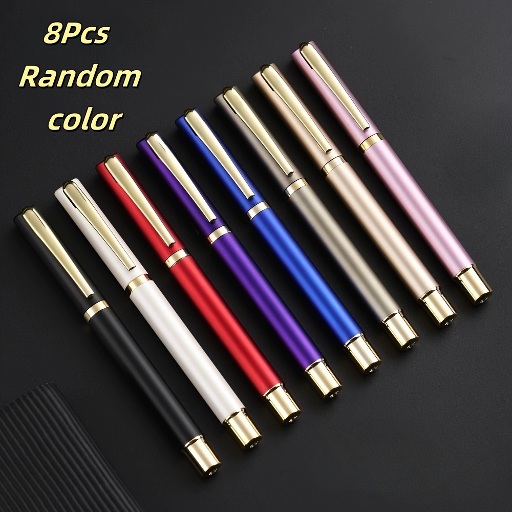 10pcs/8pcs Of High-end Gel Pens And Business Gift Pens. Smooth Writing. Suitable For Business Offices, Meeting Records. Perfect Gifts For Graduation Season And Back-to-.(random Color)