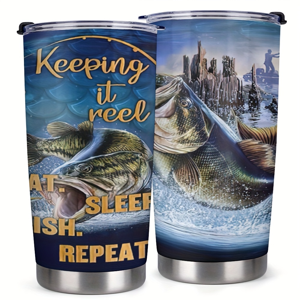 1pc Fishing Gifts For Men, Unique Fishing Gifts For Dad, Grandpa, Boys,  Fisherman, Fishing Gift, Birthday Gift For Mens Who Love To Fish, Tumbler  20oz