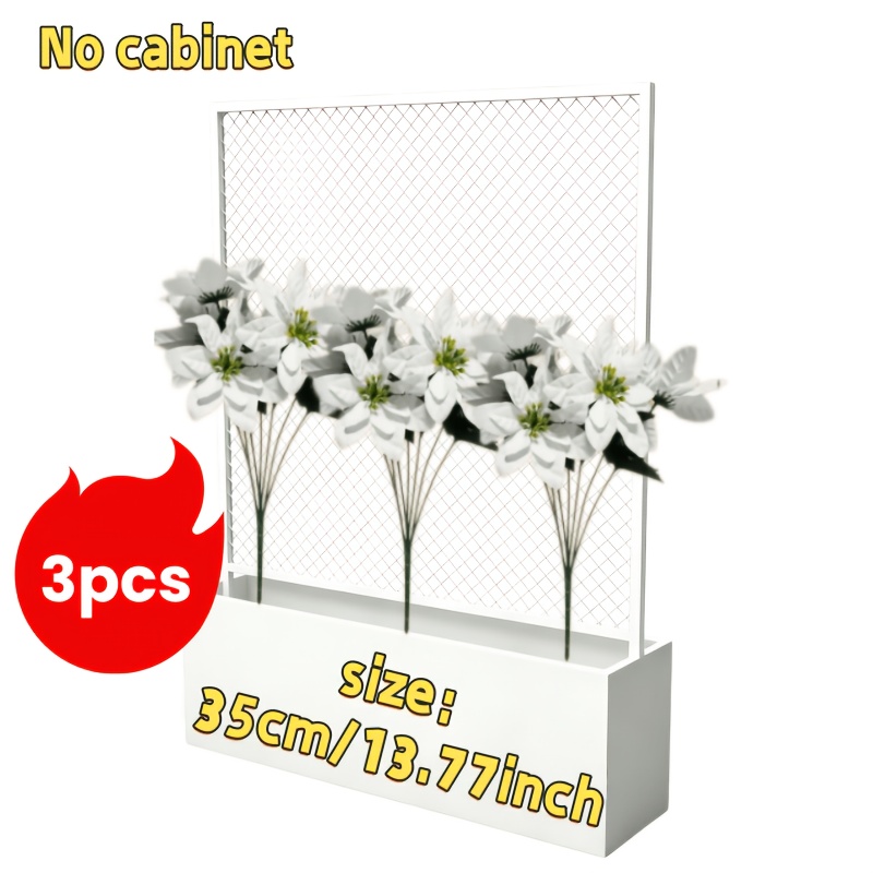 TEMU 3 Bunches Of 21 Flowers, Artificial White Poinsettia Christmas Bouquet - High-end Christmas Artificial Flower Table Centerpiece, Realistic