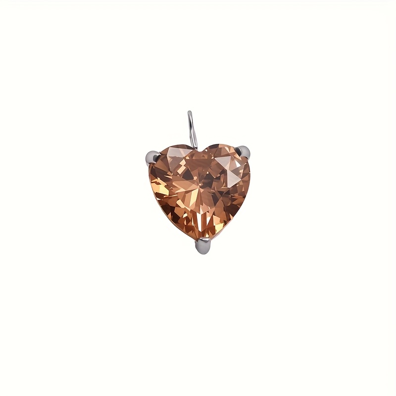 Star and Heart-Shaped Colorful Zirconia Pendant