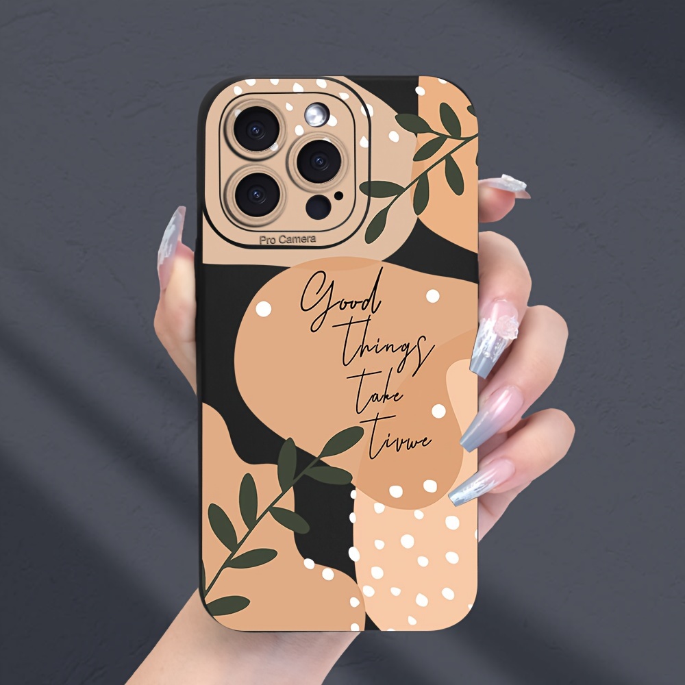 

Simple Design Pattern Tpu Matte Texture Shockproof Phone Case, With Lens Protection, Suitable For Iphone11 12 13 14 15 Pro Max Xs Xr X 7 8 Plus Se