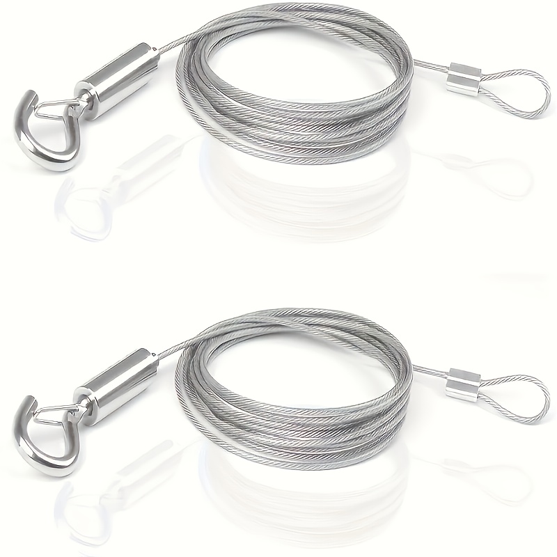 2 pezzi   regolabile in acciaio inossidabile con fibbia in metallo - 1/2/3/4/5m   multiuso resistente e antiruggine, adatta per tende, cornici fotografiche, uso esterno, artigianato, design professionale, anello con fibbia in metallo, filo per tende,  , cinturino di trazione, fascetta per cavi per edilizia, kit  , cavo per cavi,  , tyrolienne, stendibiancheria, cavo,    