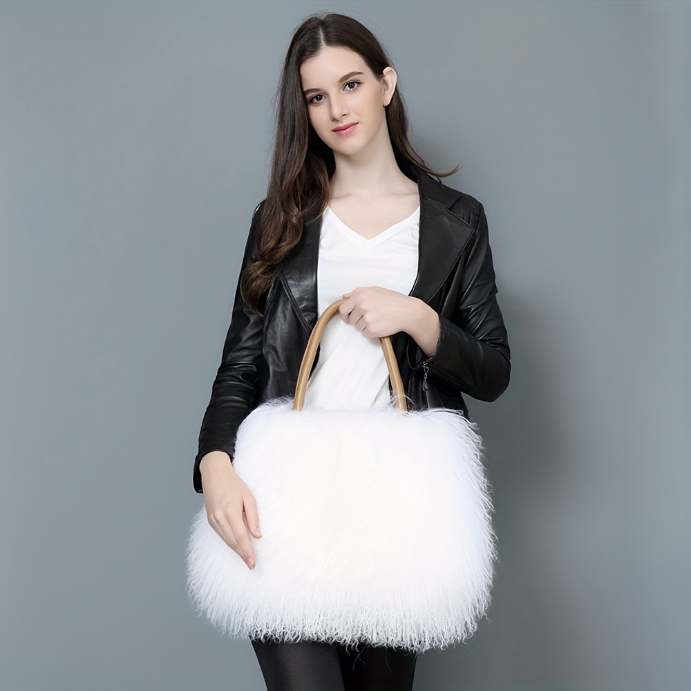 

Wool Bag Women 2024 New Autumn And Fur Grass Bag Luxury Handbag