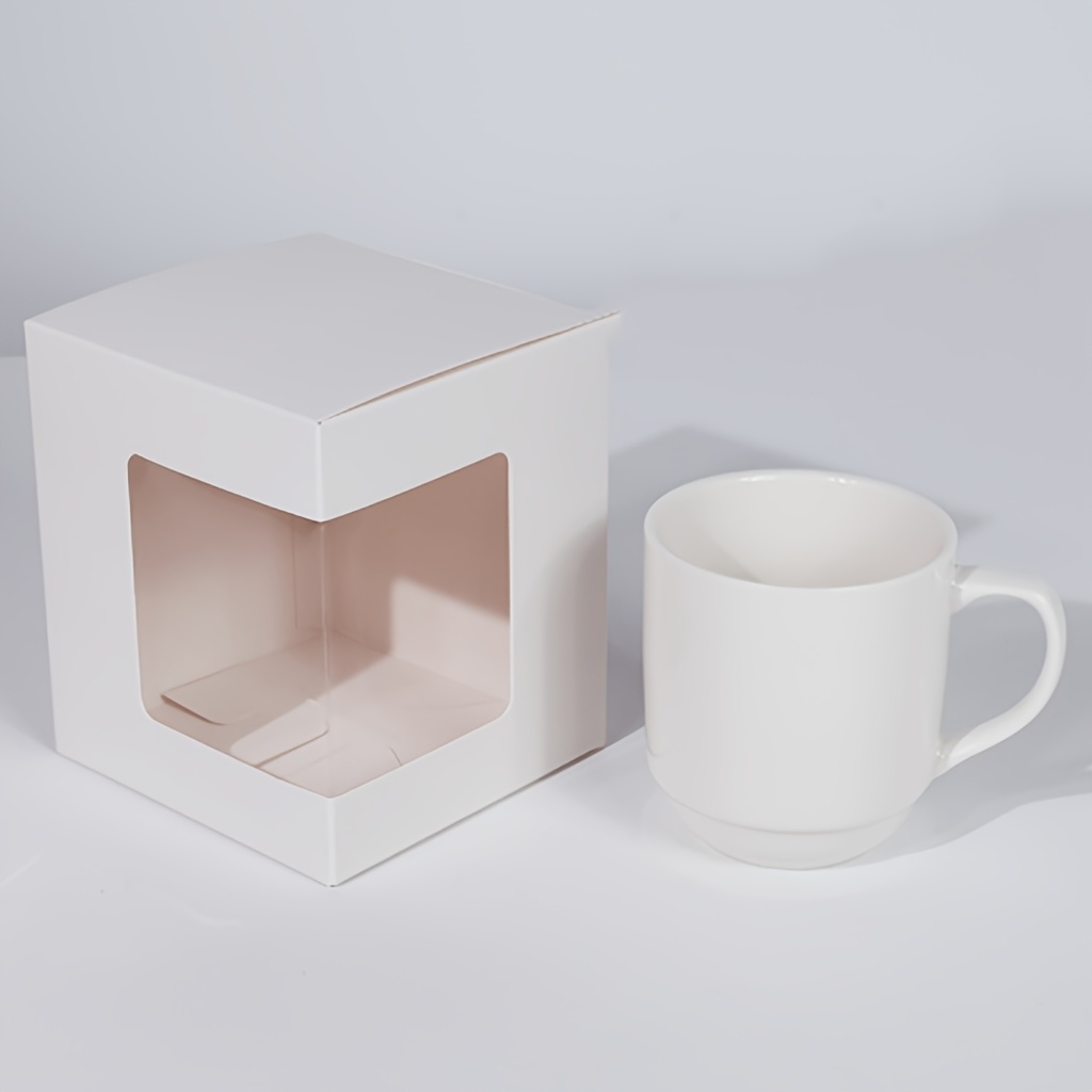 TEMU Lot de 12 boîtes cadeaux et boîtes à vêtements, boîte en papier à fenêtre transparente carrée à couleurs, boîte d'emballage vide pour présentoir