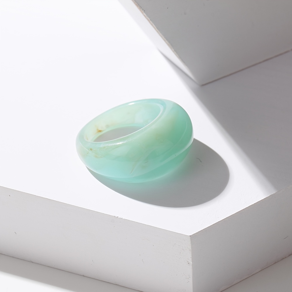 3/5/7/9 Simple Candy-Colored Acrylic Stackable Rings Set