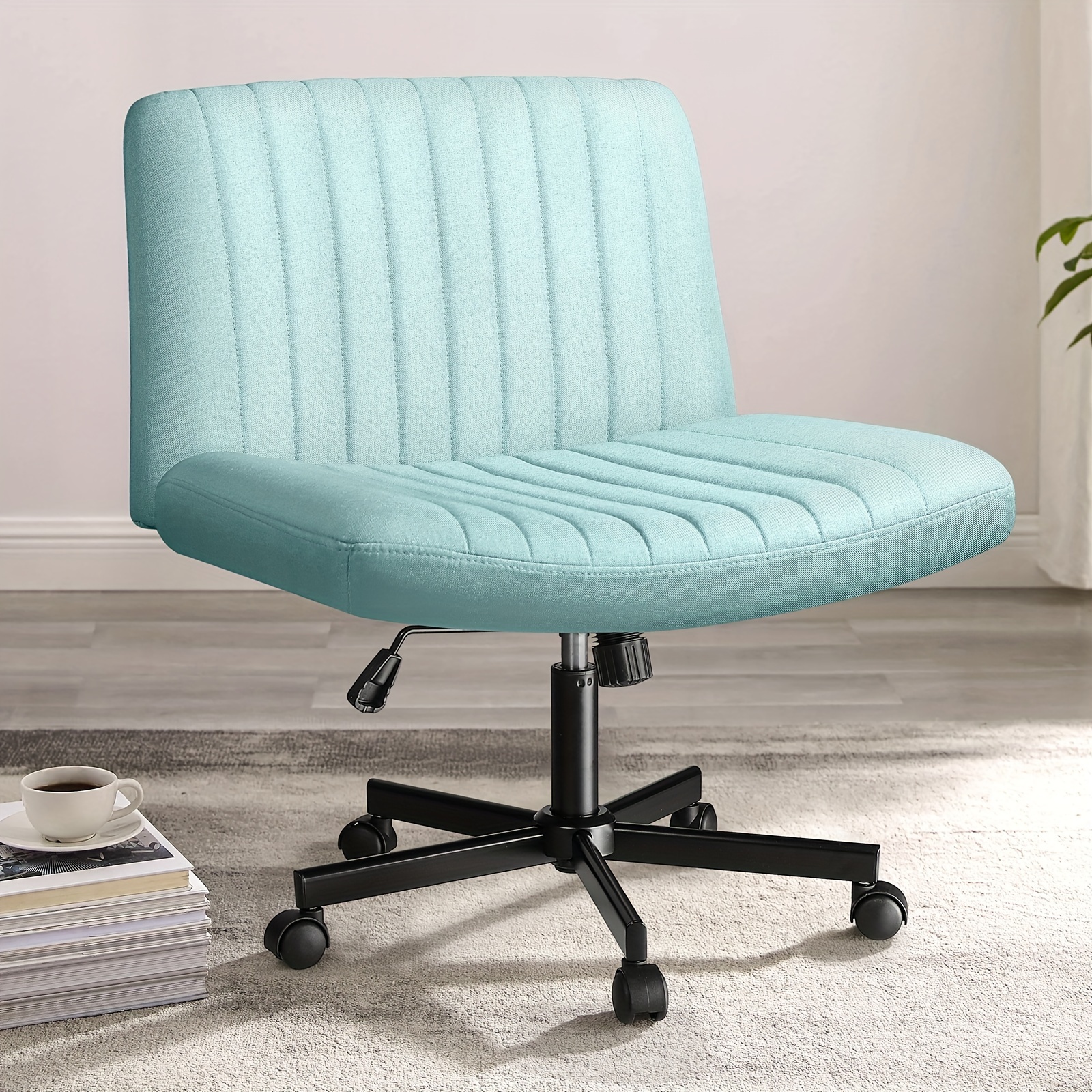 Compact Computer Desk Jia Ma Sha Criss Cross Chair, Armless