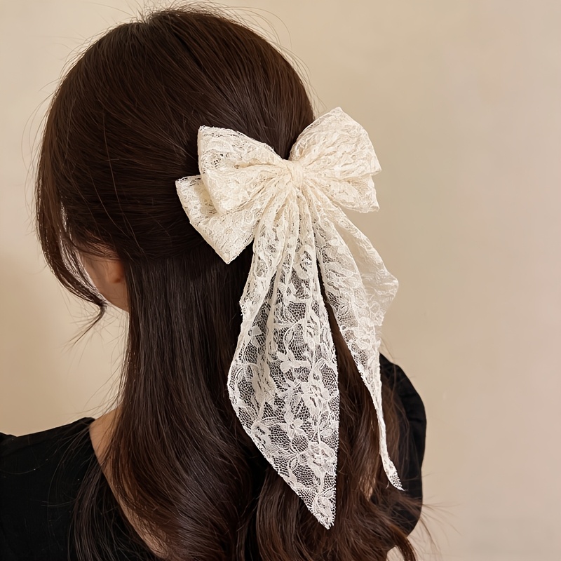 Women's Bow Hair Clip with Long Tassel