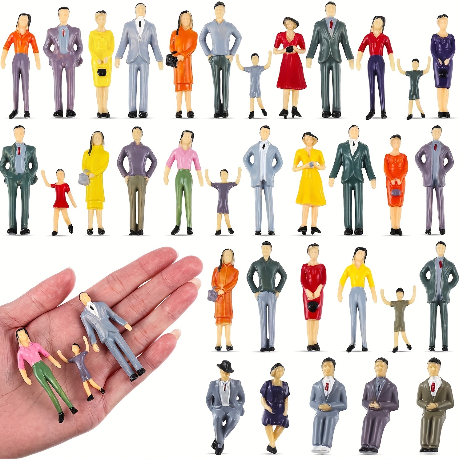 

30pcs Miniature Set - 1:12 Collectible Figurines For , For Halloween & Christmas Decorations